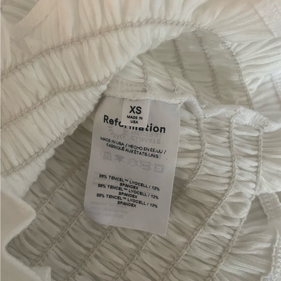 Reformation White Ruffle Crop Top - Picture 3 of 3